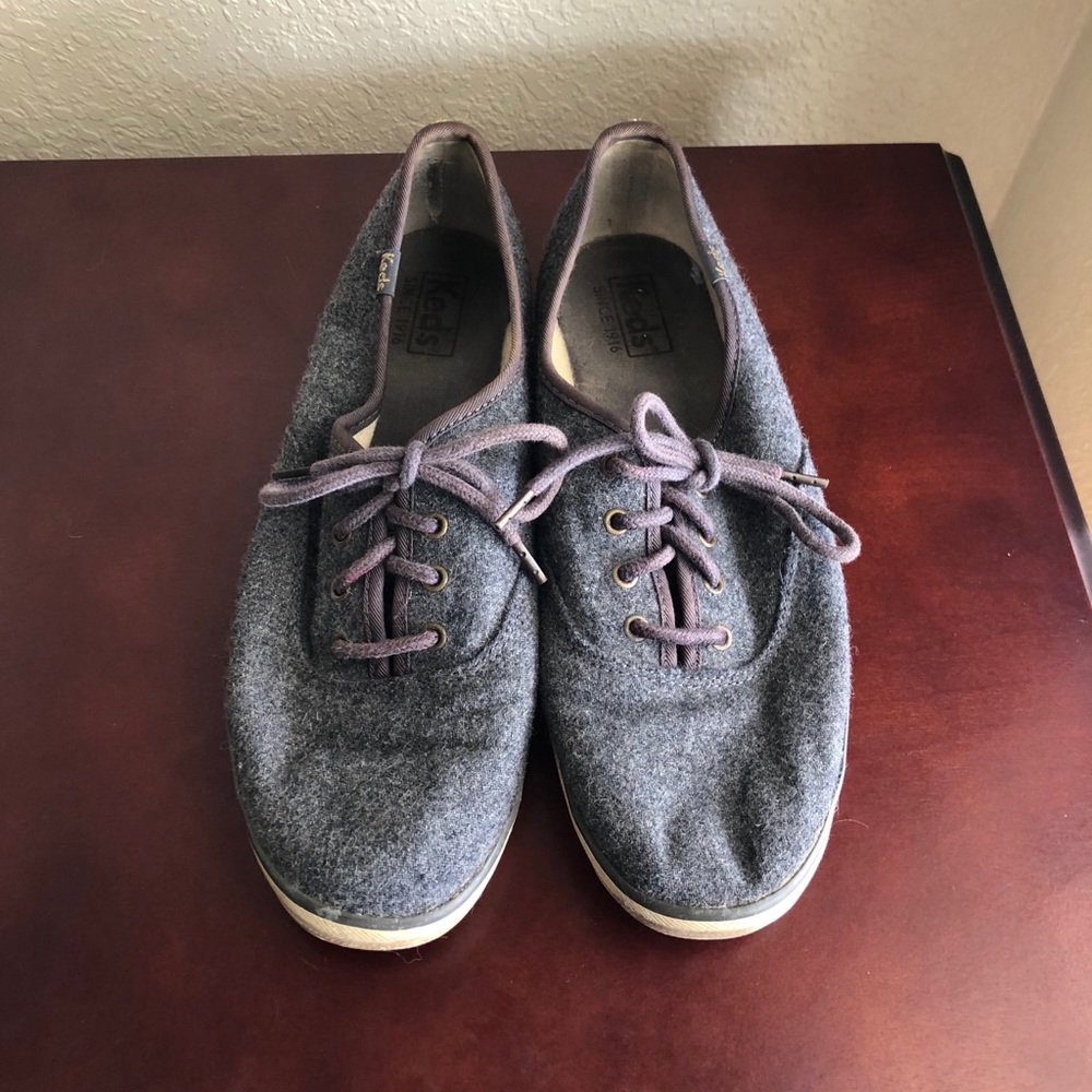 KEDS gray wool sneakers, size 8.5